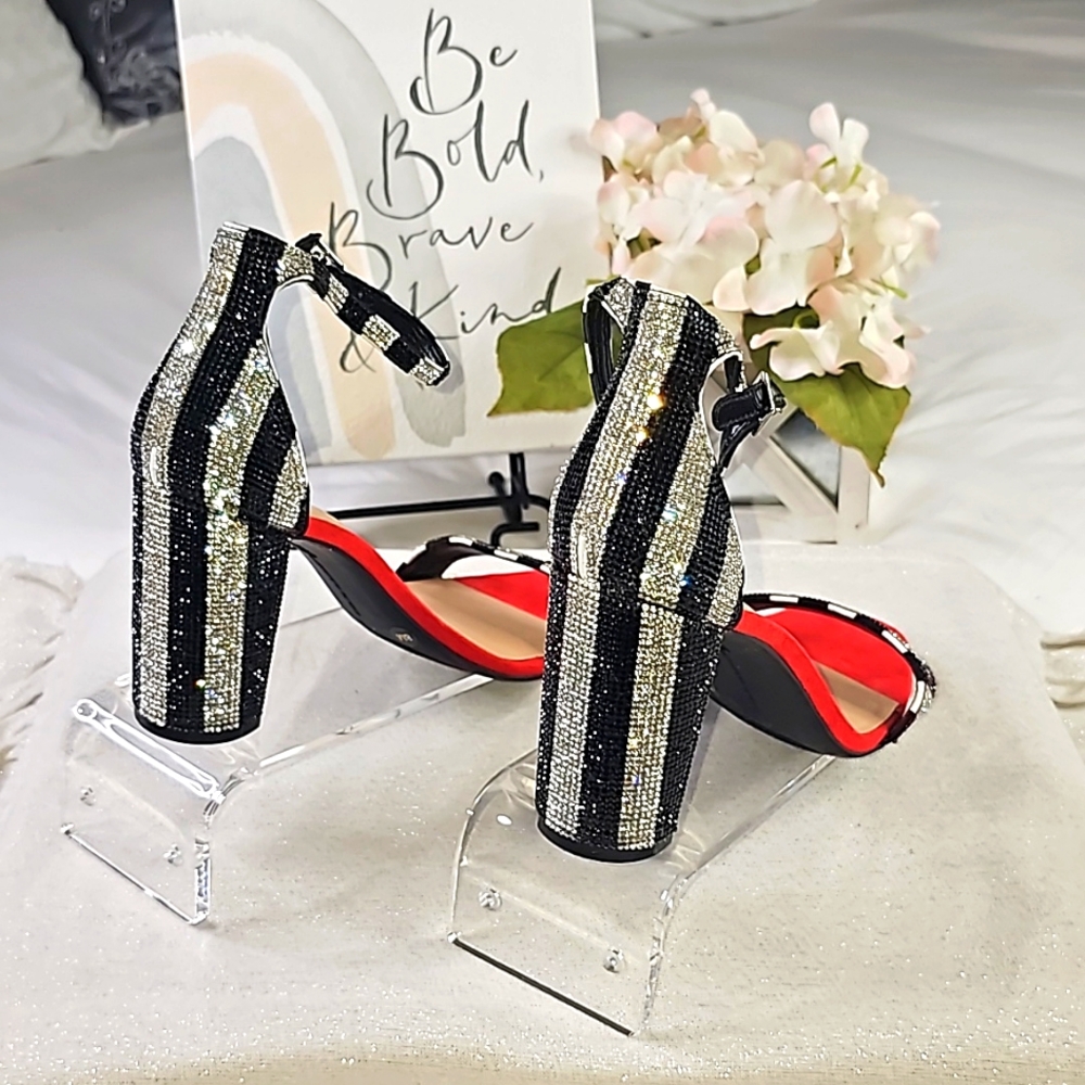 INC Black Red Stiletto Heels Elegant Wear Office wear Career Wedding - Picture 3 of 16